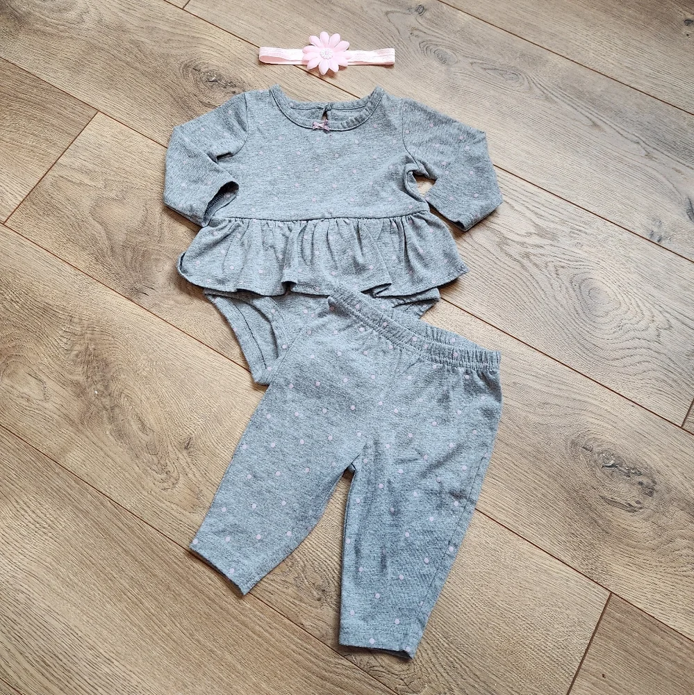3m Girls Carter's Polkadot Outfit